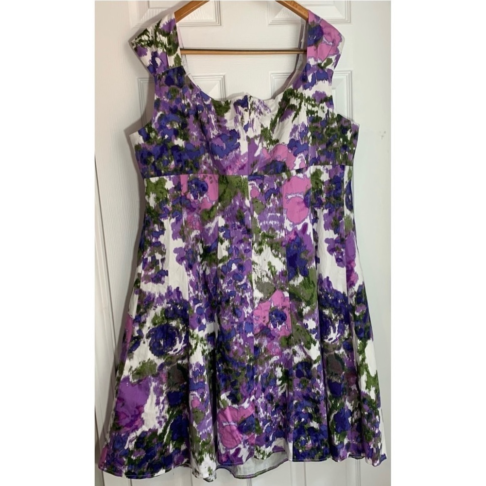 Signature Ella Watercolor Empire Waist Dress, [Sz 22W] - Picture 7 of 11
